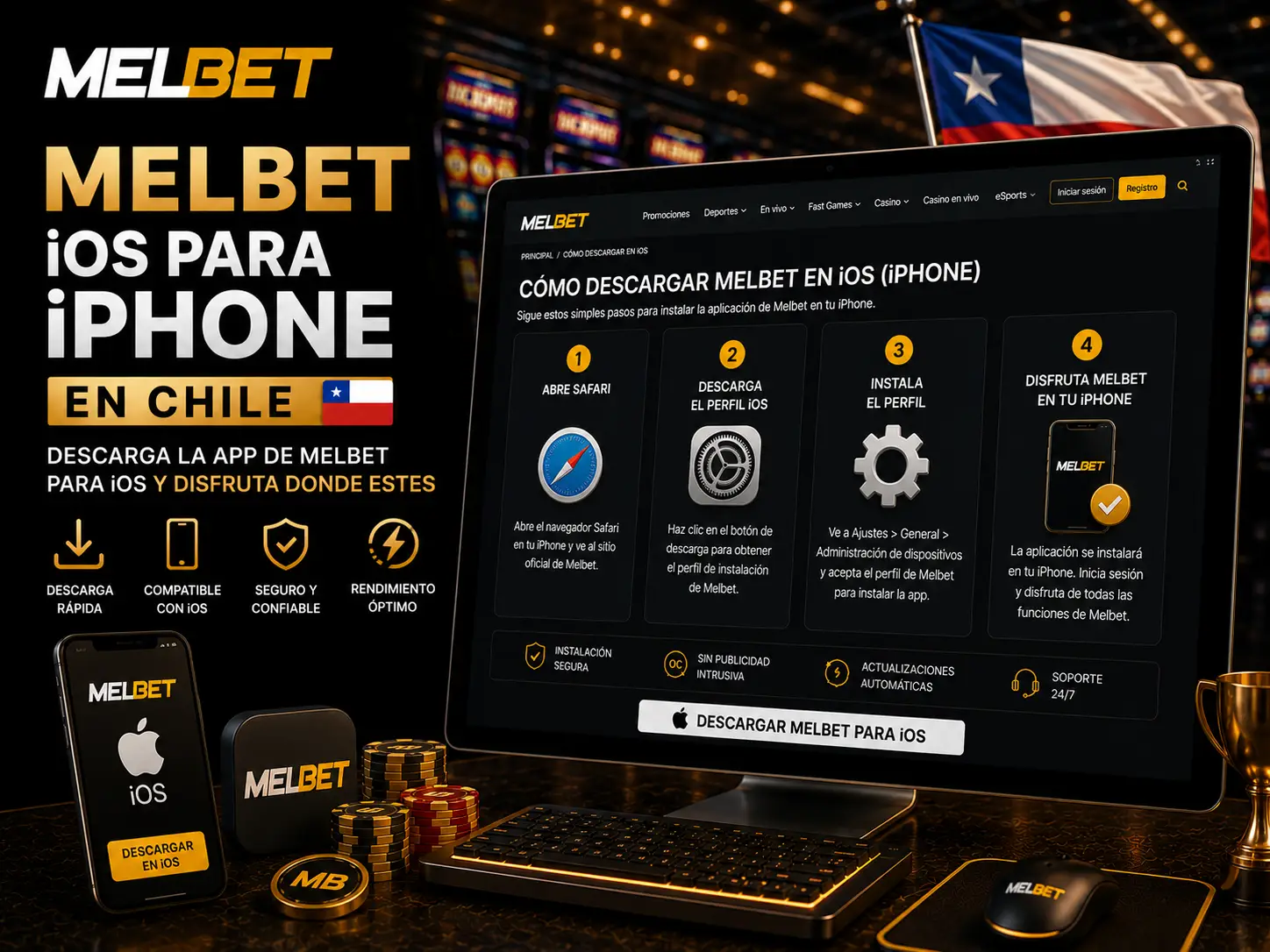 Melbet iOS para iPhone