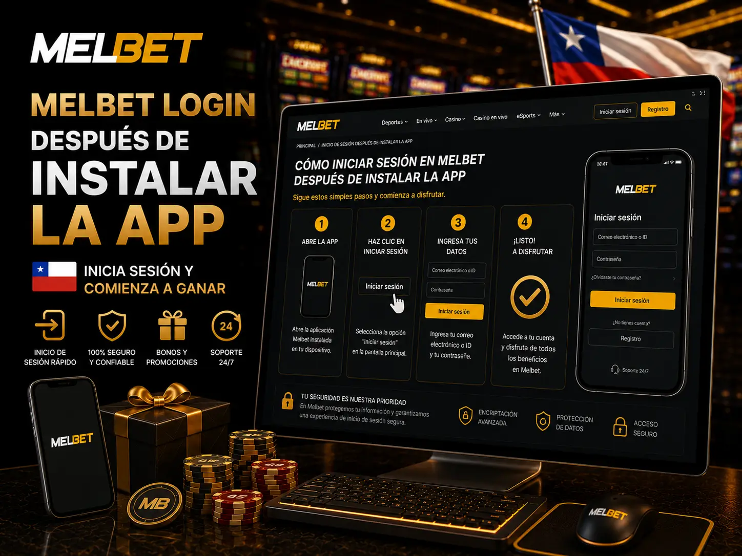 Melbet Login Después de Instalar la App